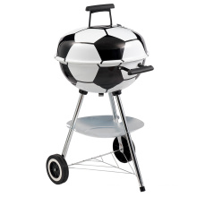 Fútbol en forma de diseño de carbón parrilla de barbacoa barbacoa